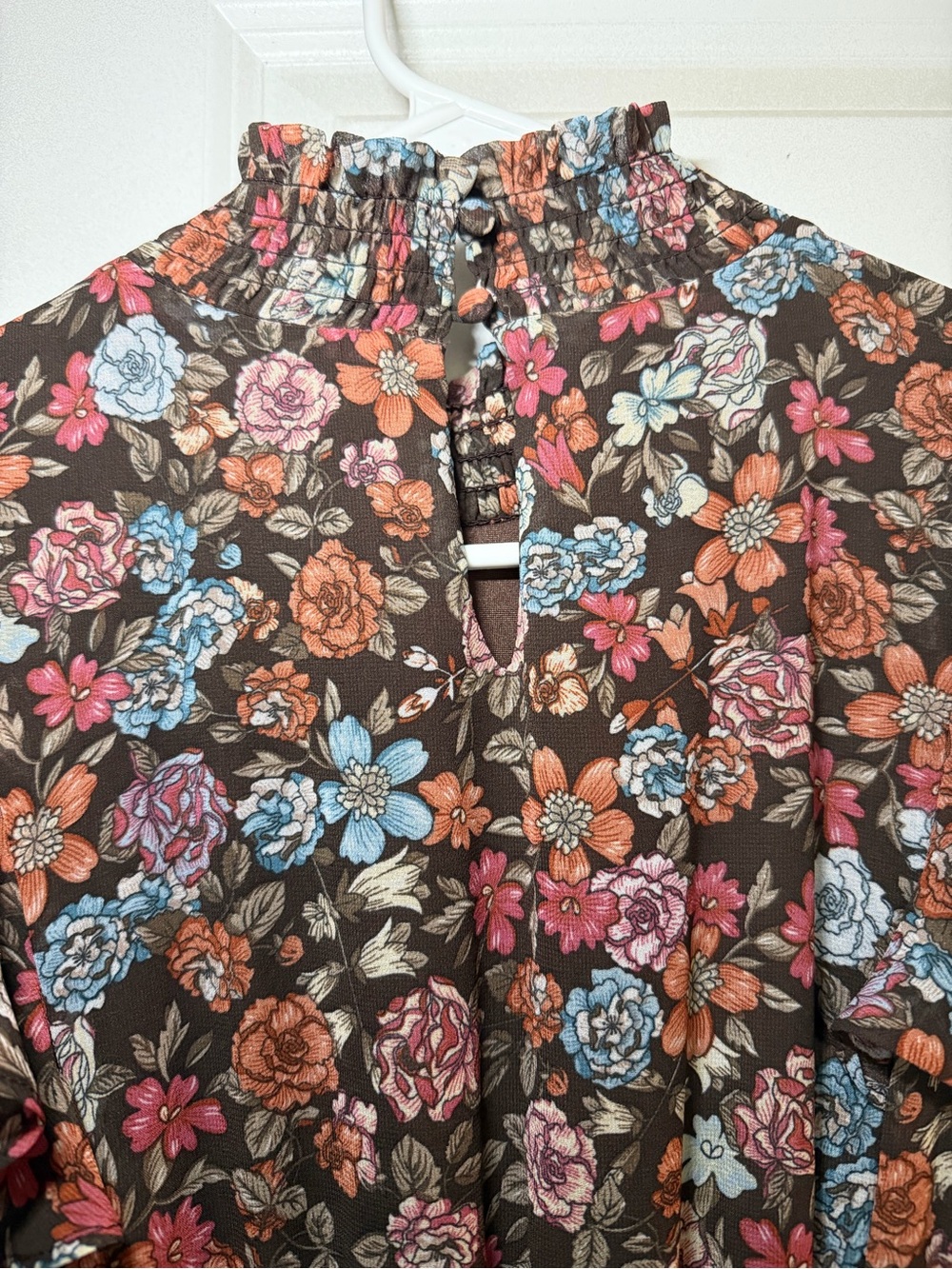 Baltic Born Medium Floral Maxi Dress Boho Smocked Ruffle Cottagecore - Picture 6 of 7